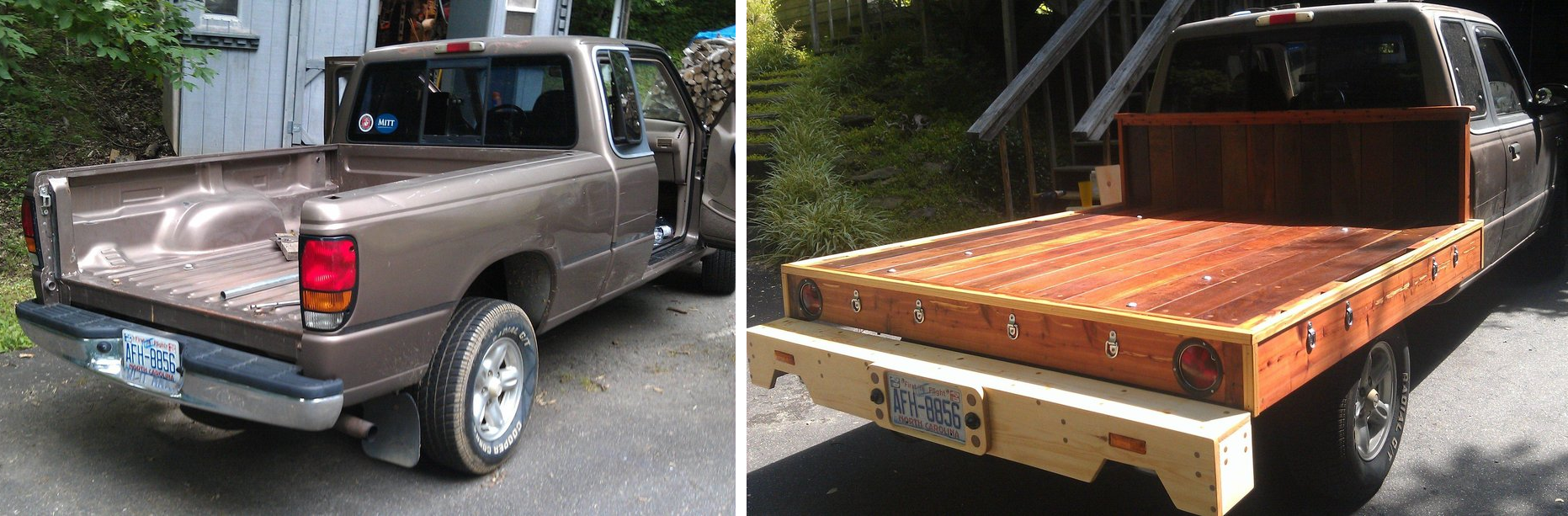 building a wood flatbed for pickup truck