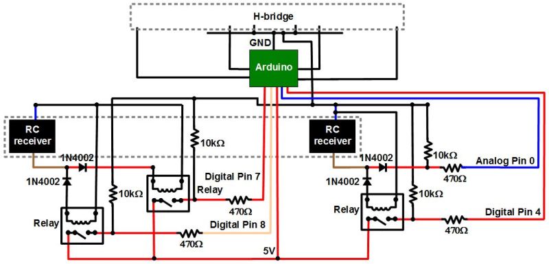 Finished RC-to-Arduino converter schematic