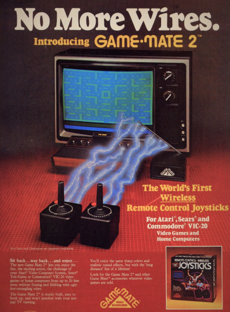 Game Mate 2 Wireless Joysticks 1983